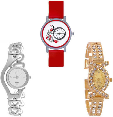 

Gopal Shopcart Silver Chain Golden And PU Strap New Fresh Arrival Stylish Combo WATCHES For Woman And Girls Watch - For Women Watch - For Girls