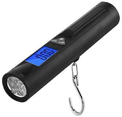 

Sukot Digital Electronic Portable Luggage Weighing Weight Scale Suitcase Travel 40kg/10g with 8 LED Torch Weighing Scale(Black)