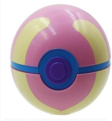 

ZenShanti 5cm Pokeball - Heal Ball with Random Pokemon Figures Inside(Pink)