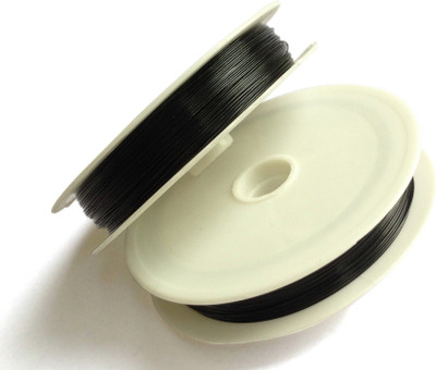 

Aumni Crafts Jewelry Making Steel Tiger Tail Wire 0.45mm Wire Black (Sold as 1 roll, 50 metres/roll)