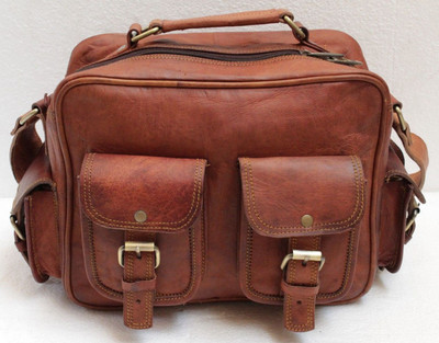 

STYLOLEATHERBAGS Leather Messenger Bag Leather Laptop Office College Bag Messenger Bag(Brown, 13 inch)