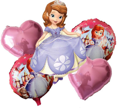 

AMFIN Printed Sofia Birthday Party Foil Balloons (Pack Of 5) Balloon(Multicolor, Pack of 1)