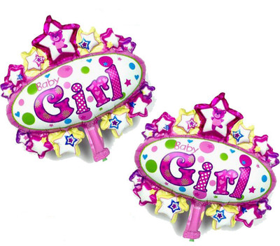

AMFIN Printed 26 Inch (Pack Of 2) Baby Shower balloons for decoration / Baby Girl Foil Balloons For Baby Shower/ birthday Party Decoration Balloon(Multicolor, Pack of 1)