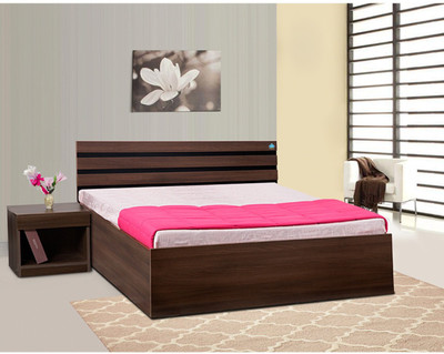 

Delite Kom Cocoa Engineered Wood Queen Bed With Storage(Finish Color - Black & Acacia Dark Matt Finish)