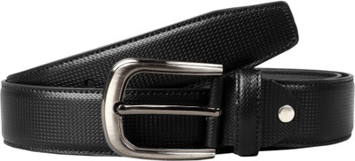 

Scharf Men Formal Black Artificial Leather Belt, Black-05