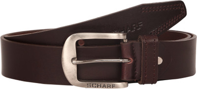 

Scharf Men Casual Brown Genuine Leather Belt, Brown-q02