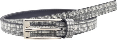 

Baluchi Women Casual Black, White Artificial Leather Belt, Black and white