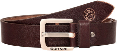 

Scharf Men Brown Genuine Leather Belt, Brown-m03