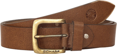 

Scharf Men Casual Brown Genuine Leather Belt, Brown-m04