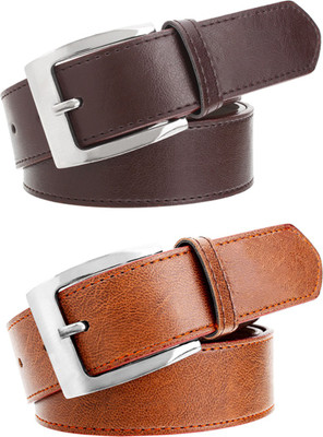 

FROGGY Men Tan, Brown Artificial Leather Belt, Brown;tan