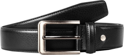 

Scharf Men Formal Black Artificial Leather Belt, Black-06