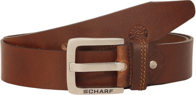 

Scharf Men Casual Brown Genuine Leather Belt, Brown-q03