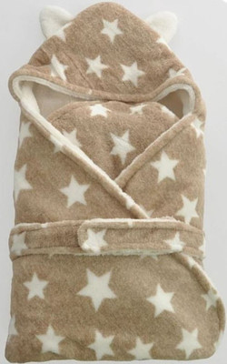 

Brandonn Printed  Hooded Baby Blanket(Polyester, Beige