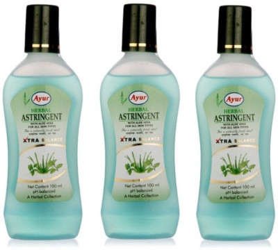 

Ayur Herbal Astringent With Aloe Vera (Pack of 3)(300 ml)