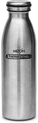 MILTON Cameo Thermosteel Hot & Cold Water Bottle, Steelplain, 500 ml 500 ml Flask(Pack of 1, Silver, Steel)