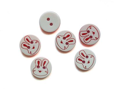 

Aumni Crafts Plastic buttons 12.5mm Round White & Red (Pack of 50 pieces) Plastic Buttons(Pack of 50)