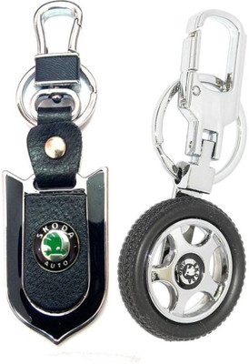 

MGP Fashion skoda black leather and wheel tyre combo gif and party Locking Carabiner(Black)