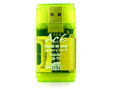 

aaceinlife Ace T-Flash/Micro SD Micro Card with Multi Slot Card Reader/ACE READER-31 Card Reader(Green)