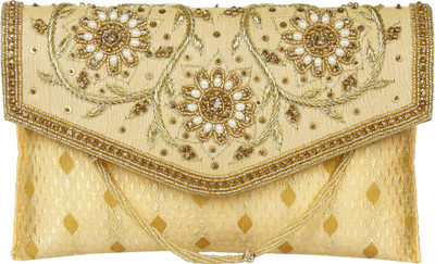 

Saashiwear Party Gold Clutch
