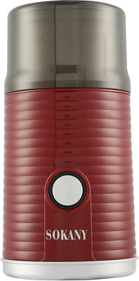 

Sokany Electric Coffee Grinder Stainless Steel Blades 180W for Home Office Coffee Beans Seed Bean Nut Herb Pepper Grain Grinder 10 Coffee Maker(Red)