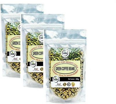

N2B A++ Green Coffee Beans- Reduce Body Fat, Weight Loss, :Enhance energy, Control diabetes and cholesterol Instant Coffee(3 x 200 g, Green Coffee Flavoured)