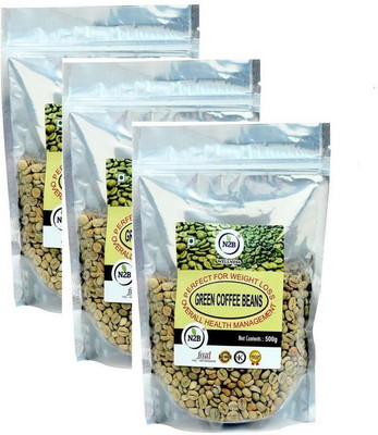 

N2B A++ Green Coffee Beans- Reduce Body Fat, Weight Loss, :Enhance energy, Control diabetes and cholesterol Instant Coffee(3 x 500 g, Green Coffee Flavoured)