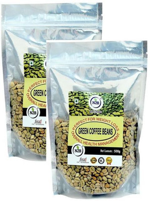 

N2B A++ Green Coffee Beans- Reduce Body Fat, Weight Loss, :Enhance energy, Control diabetes and cholesterol Instant Coffee(2 x 500 g, Green Coffee Flavoured)