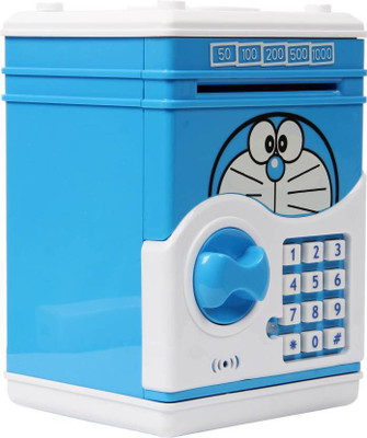 

Indo Money Bank Mini ATM Coin Saving Banks Coin Bank(Multicolor)