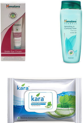 

Himalaya under eye cream, refreshing and clarifying toner(Set of 3)