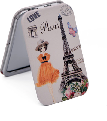 

Store2508 Rectangular Travel Folding Pocket Handbag Compact Cosmetic Makeup Magnifying Mirror. Dual Mirror – Normal and 3x Magnification. (Design 01)
