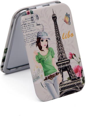 

Store2508 Rectangular Travel Folding Pocket Handbag Compact Cosmetic Makeup Magnifying Mirror. Dual Mirror – Normal and 3x Magnification. (Design 04)