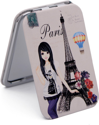 

Store2508 Rectangular Travel Folding Pocket Handbag Compact Cosmetic Makeup Magnifying Mirror. Dual Mirror – Normal and 3x Magnification. (Design 08)