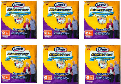 

Lifree Adult Pant Style Diaper - XL 2 pcs bag (35-49 inch) 12 count - XL(12 Pieces)