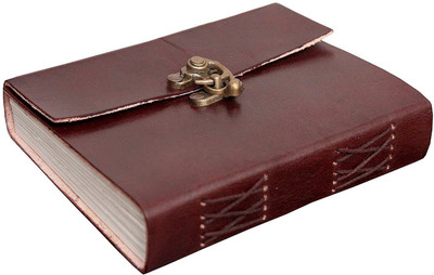 

SV Traders A5 Diary(Genuine Leather With Antique Lock, Brown)