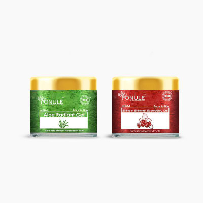 

Ionule Combo Pack Of Face & Skin Gel (Shine n Shimmer Strawberry Gel & Aloe Radiant Gel)(200 g)