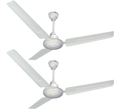 

Longway Naxa Delux White (Pack of 2) 3 Blade Ceiling Fan(White, Pack of 2)