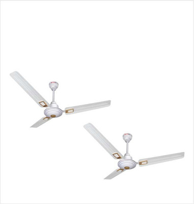 

Longway Star Deco White (Pack of 2) 3 Blade Ceiling Fan(White, Pack of 2)