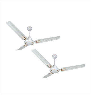 

Longway Starlite Deco Delux White (Pack of 2) 3 Blade Ceiling Fan(White, Pack of 2)