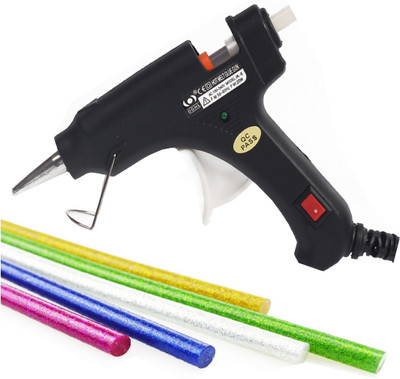 

OKASTA 20W I High Quality I With 5 Glitter Glue Sticks Hot Melt Glue Gun Kit OK152 For Art and Crafts , Diy , Kirigami , Paper , PCB , Plush Toys , Crafts , Wood , Box , Professional hi -tech Electronic Standard Temperature Corded Glue Gun(7 mm)