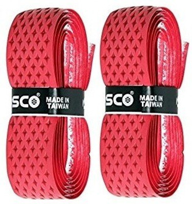 

Cosco 'Extra Life' racket Grip (Pack of 2) Smooth Tacky Grip(Red, Pack of 2)