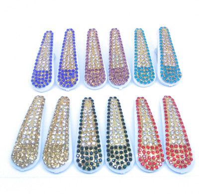 

khubsurat Tic Tac Clips for Kids & Girls, Stone Stud, Set of 6 Pairs (12 Pcs), Multi Color Tic Tac Clip(Multicolor)