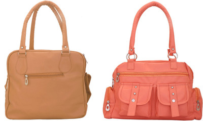 Lady bar Shoulder Bag(Pink, Tan)