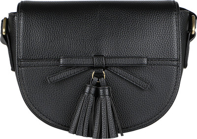 

Lino Perros Women Casual Black Leatherette Sling Bag