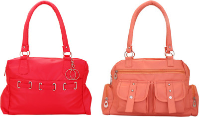 

Lady bar Messenger Bag(Pink, Red)