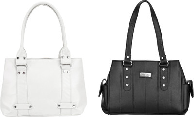 

Lady bar Shoulder Bag(Black, White)