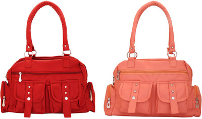 

Lady bar Shoulder Bag(Pink, Red)