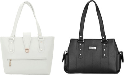 

Lady bar Shoulder Bag(Black, White)