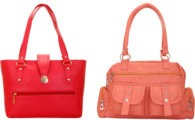 

Lady bar Shoulder Bag(Pink, Red)