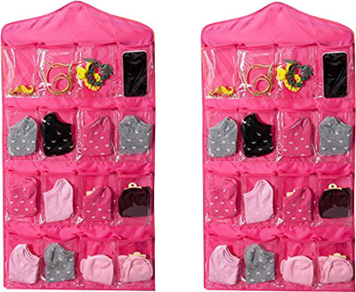 

Atorakushon Atorakushon® Multifunction Wardrobe / Clear 16 Pockets Socks Shoe Toy, Underwear Slippers Jewellery Sorting Storage Bag/ Door Wall Hanging Closet Organizer, Rack Hanger Storage Organiser Pack of 2 Closet Organizer( )