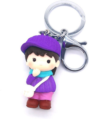 

Insasta Cute Lovely Boy Smile Charm Lover's Keychain - Purple Key Chain